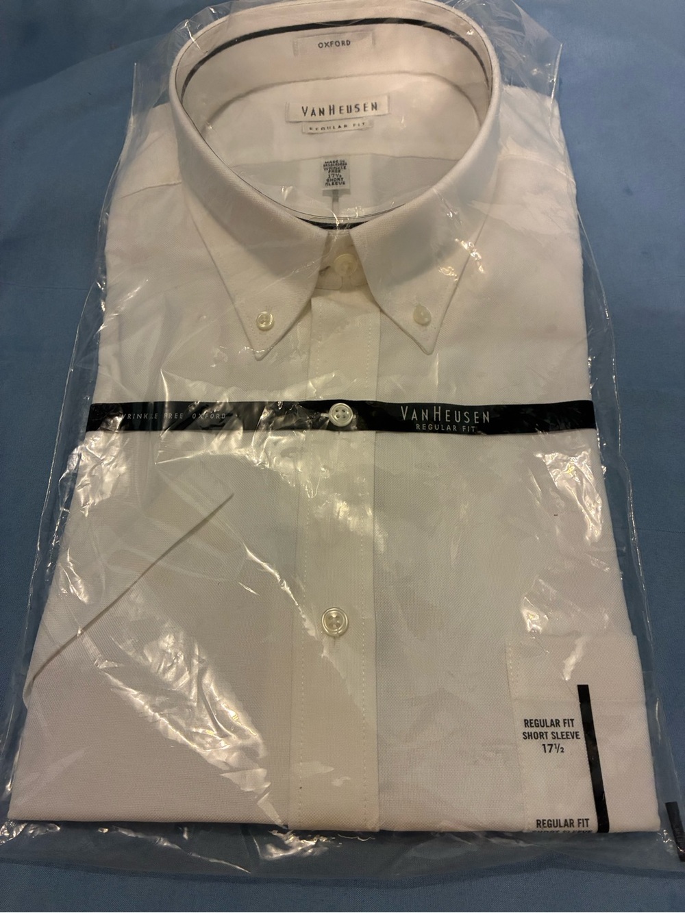 Van Heusen Men’s White Button-Down Oxford Dress Shirt